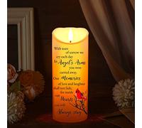 Gerrii Memorial LED Flameless Cardinal Candle for Loss of Loved One, Sympathy Gift, Bereavement Gift, Battery Operated, Multicolor, Plastic