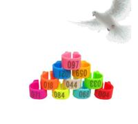 Gerrit 100-500pcs Pigeon Foot Ring Poultry Pigeon Leg Tag with Poultry Identification Ring Pet Tag Ring Bird Leg Band Homing Pigeon Plastic Quail 001-400 Mixed color