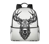GeRRiT 3d Flower Print Lightweight Shoulder Bag,Multifunctional Backpack,Travel Shopping Backpacks, Deer, One Size