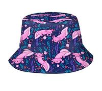 GeRRiT Axolotl Bucket Hat Sunhat Fisherman Hat Summer Travel Beach Hat for Men Women Outdoor