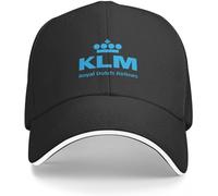 GerRit Baseball Cap Hip hop Sun Hat KLM Royal Dutch Airlines Logo Baseball Cap Black dad hat Women's Hats Men's Birthday Gift for Men Women