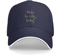 GerRit Baseball Cap Hip hop Sun Hat Pasta La Vista Baby Funny Pasta Saying Baseball Cap Big Size Hat Hat Beach Beach Hat Men's Women's Birthday Gift for Men Women