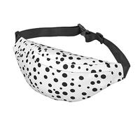 GeRRiT Black And White Polka Dot Crossbody Waist Bag Multifunctional Large Waist Bag For Men And Women Outdoor Sports Travel Fashionable And Portable