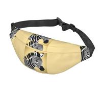GeRRiT Black And White Zebra Crossbody Waist Bag Multifunctional Large Waist Bag For Men And Women Outdoor Sports Travel Fashionable And Portable