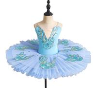 GeRRiT Blue Professional Ballet Tutus Adult Women Children Kids Ballet Tutu for Girl Pancake Tutu Ballerina Party Ballet Costume,Blue,120