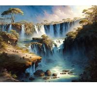 GerRit canvas painting pictures poster 58x90cm no frame Devils Pool Victoria Falls Zambia