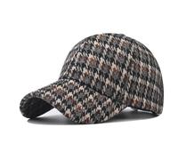 GeRRiT Classic Men's Baseball Cap Thousand Bird Plaid Pattern Fashion Trend Neutral Outdoor Cap Sports Cap (Polyester, orange2)