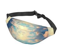 GeRRiT Cloudy Sky Crossbody Waist Bag Multifunctional Large Waist Bag For Men And Women Outdoor Sports Travel Fashionable And Portable, Black