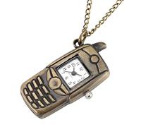 GeRRiT Distinct Mobile Phone Model Pocket Watch for Men, Mini Arabic Numerals Dial Pocket Watches for Women, Classic Slim Chain Pendant Watch for Girls,Mens Silver Watch