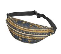 GeRRiT Egyptian Pharaonic Frescoes Crossbody Waist Bag Multifunctional Large Waist Bag For Men And Women Outdoor Sports Travel Fashionable And Portable, Black