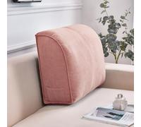 GeRRiT Extra Thick Sofa Back Cushion Wedge Pillow,Large Back Lumbar Support Reading Pillow,Waist Support Pillow Headboard Cushion with Removable Cover (Pink,60x45x20cm)