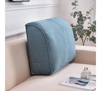 GeRRiT Extra Thick Sofa Back Cushion Wedge Pillow,Large Back Lumbar Support Reading Pillow,Waist Support Pillow Headboard Cushion with Removable Cover (Blue,80x45x20cm)