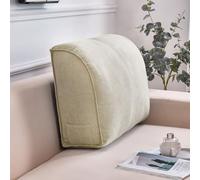 GeRRiT Extra Thick Sofa Back Cushion Wedge Pillow,Large Back Lumbar Support Reading Pillow,Waist Support Pillow Headboard Cushion with Removable Cover (Beige,80x45x20cm)