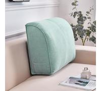 GeRRiT Extra Thick Sofa Back Cushion Wedge Pillow,Large Back Lumbar Support Reading Pillow,Waist Support Pillow Headboard Cushion with Removable Cover (Lake Blue,60x45x20cm)