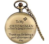 GeRRiT for Being a Part of Our Special Day Engraving Souvenir Necklace Pocket Watch Quartz Pendant Clock