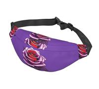 GerRiT Fuchsia Rose Crossbody Waist Bag Multifunctional Large Waist Bag For Men And Women Outdoor Sports Travel Fashionable And Portable, Black