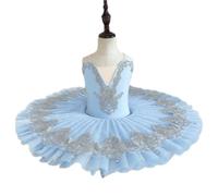 GeRRiT Girls Professional Ballet Tutu Platter Pancake Tutu Ballerina Party Dress Adult Women Child Kids Ballet Dance Costume,Blue,170