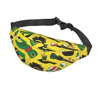 GeRRiT Jamaican Elements Crossbody Waist Bag Multifunctional Large Waist Bag For Men And Women Outdoor Sports Travel Fashionable And Portable, Black