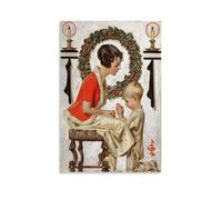 GerRit Joseph Leyendecker Art Christmas Prayers Poster European Classic Art Printed Canvas Poster Hanging Home Decor 16x24inch(40x60cm)