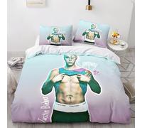 GeRRiT Justin Bieber Duvet Cover 2 or 3 Piece Games Microfibre Comforter Cover for Bedroom Decor 3D Printed Bedding Set with Pillow Cases (Biebe, Double 200 * 200cm)