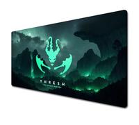 Gerrit League of Legends Mouse Mat | Game Mouse Mat | XXL Mouse Mat | Large Table Mat | Waterproof and Non slip Sewn Edge Mouse Mat|Thresh|Green