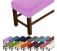 GeRRiT Luxury Large Bench Cover,Rectangular Scratch Proof Seat Cushion Cover to Protect Chair,Dustproof Slipcover for Bedroom,Living Room,Kitchen (Purple,M size-L:130-150cm,W:35-50cm,H:20cm)