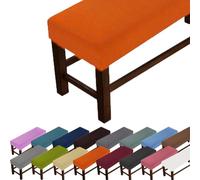 GeRRiT Luxury Large Bench Cover,Rectangular Scratch Proof Seat Cushion Cover to Protect Chair,Dustproof Slipcover for Bedroom,Living Room,Kitchen (Orange,M size-L:130-150cm,W:35-50cm,H:20cm)