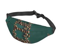 GerRiT Pine Cone Border Crossbody Waist Bag Multifunctional Large Waist Bag For Men And Women Outdoor Sports Travel Fashionable And Portable, Black