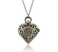 GeRRiT Pocket Watch, Pocket Watch Beautiful Heart Shape Pendant for Woman Lady Girl Girlfriend Wife NecklacePocket Watch Nurse Watches