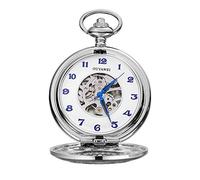 GeRRiT Pocket Watch Retro Manual Winding Perspective Bottom Cover Mechanical Pocket Watch As A Gift Pocket & Watches
