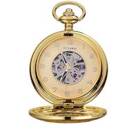 GeRRiT Pocket Watch Retro Manual Winding Perspective Bottom Cover Mechanical Pocket Watch As A Gift Pocket & Watches