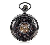 GeRRiT Pocket Watch Retro Pocket Watch,Six Petals Flower Hollow Classic Flip Men's Mechanicalmechanicalfor Men Women