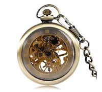 GeRRiT Pocket Watch, Wind Mechanical Pocket Watch, Open Face Watch Gift for Men,Pocket Watch Chain