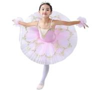 GeRRiT Professional Ballet Tutu Women Girls Ballet Dress for Kids Adult Pancake Tutu Ballerina Birthday Party Swan Dress Ballet Costume,Pink,150