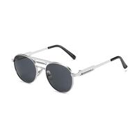 GerRit Punk Retro Metal Round Sunglasses For Men And Women Sport Driving Commuter Sunglasses Gift (Color : C, Size : 1)