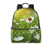 GeRRiT Romantic Red Heart Print Lightweight Shoulder Bag,Multifunctional Backpack,Travel Shopping Backpacks, Ladybug Daisy2, One Size