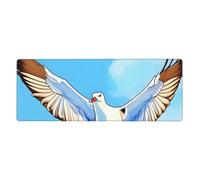 GeRRiT Seagulls in Flight Mouse Pad 12x31.5 in Long Computer Mouse Mat Mousepad with Non-Slip Base for Gaming and Office, Black