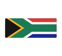 GeRRiT South Africa Flag Mouse Pad 12x31.5 in Long Computer Mouse Mat Mousepad with Non-Slip Base for Gaming and Office, Black
