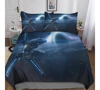 Gerrit Star Wars Bedding Set Soft Microfiber Hidden Zipper Quilt Cover 3D Print Design for Kids Teenagers Adult 3-Piece Duvet Cover Sets Double（200x200cm）