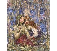 GerRit Vintage Canvas Painting Painting Posters Canvas Art Poster il Bluebell Wood Atkinson Hornel for Livingroom Decor