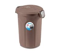 Gerry Bin, 23 litres, Taupe Diameter 37, Height 46 Plastic Container with Lid and Clip for Storing Your Animal Food