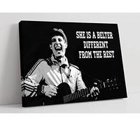 GERRY CINNAMON QUOTE SHE IS A BELTER CANVAS WALL ART PRINT ARTWORK DEEP FRAMED (18in x 12in / 45cm x 30cm)