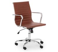 gerry faux leather home and office chair in brown