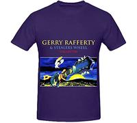 Gerry Rafferty Collected Rock Mens Crew Neck Customized Tee Purple Purple 3XL