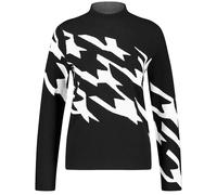 Gerry Weber Women's 370552-44713-1192 Pullover Sweater, Black/Ecru Houndstooth Jcd, 14