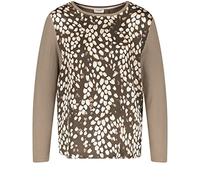 GERRY WEBER Women's 770208-35008 T-Shirt, Khaki Shell Vanilla Druck, 38