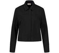 Gerry Weber Women's Classic Blazer Jacket with Concealed Button Placket, Long Sleeve, with Slit, Plain, Black, 22