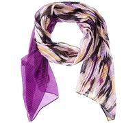Gerry Weber Women's Patterned Scarf with Colour Gradient Scarf Patterned, Ecru/white/purple/pink print, One size