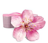 Gersoniel 100 Pcs Cherry Blossom Paper Napkins Bulk Pink Disposable Floral Napkin Decorative Flower Shaped Cocktail Decor for Wedding Summer Dinner Birthday Baby Shower Party, 6.5 x 6.5 Inches