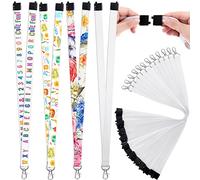 Gersoniel 12 Pieces Sublimation Blank Lanyards White Neck Lanyards with Badge Holder DIY, White, 43x2cm
